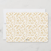 Weihnachtsgrün (Gold) Horizontales Foto Feiertagskarte (Rückseite)