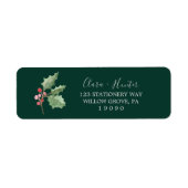 Weihnachtsgrün | Green Return Address Label (Vorne)