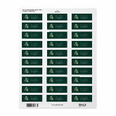 Weihnachtsgrün | Green Return Address Label (Vorne)