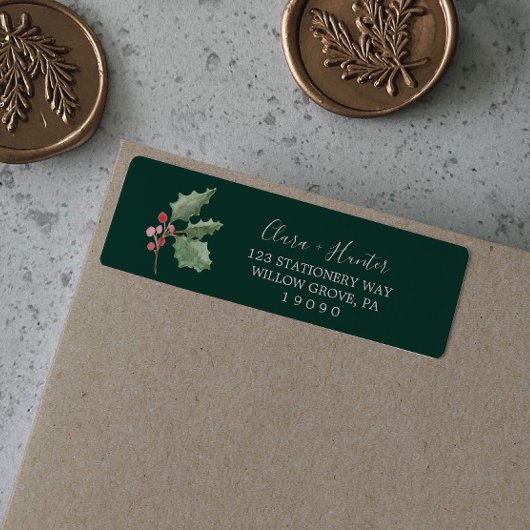 Weihnachtsgrün | Green Return Address Label