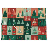 Weihnachtsgrün Große Geschenktüte (Vorderseite)