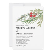 Weihnachtsgrün Hochzeit