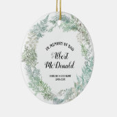 Weihnachtsgrün im Gedächtnis des Vaters Keramik Ornament (Rechts)