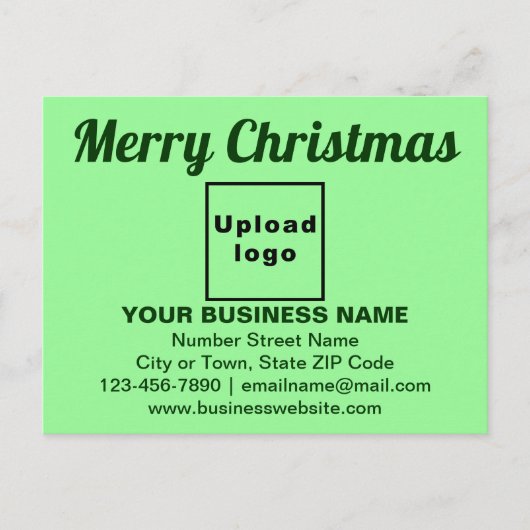 Weihnachtsgrün im Geschäft Postkarte (Vorderseite)