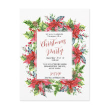 Weihnachtsgrün im Wasser mit Poinsettia