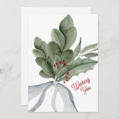 Weihnachtsgrün im Wasser Personalisierte Karte (Vorne/Hinten)