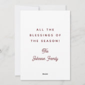 Weihnachtsgrün im Wasser Personalisierte Karte (Rückseite)