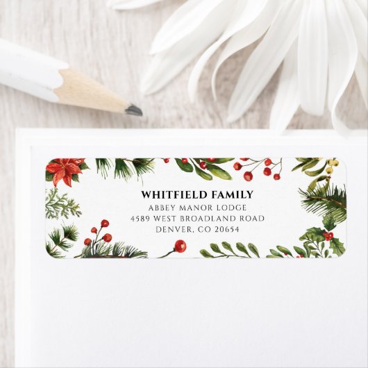 Weihnachtsgrün im Wasser Rücksendeadresse (Insitu)