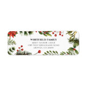 Weihnachtsgrün im Wasser Rücksendeadresse (Vorne)