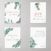 Weihnachtsgrün in Aquarellen Bilderwand Sets (Vorderseite)