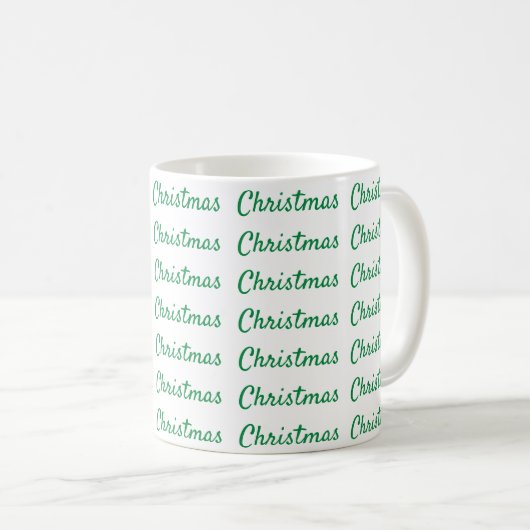 Weihnachtsgrün Kaffeetasse (VorderseiteRechts)