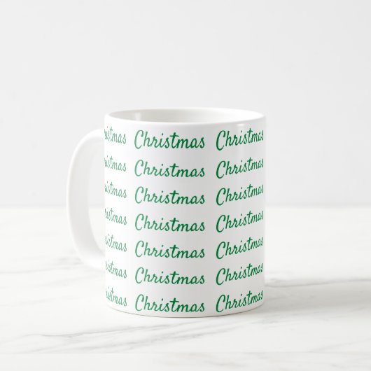 Weihnachtsgrün Kaffeetasse (Vorderseite Links)