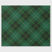 Weihnachtsgrün Kariert Geschenkpapier (Flach)