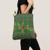 Weihnachtsgrün Kariert mit Kraut Tasche (Von Nahem)