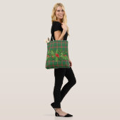 Weihnachtsgrün Kariert mit Kraut Tasche (Am Model)