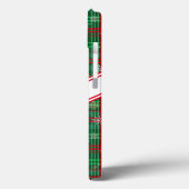 Weihnachtsgrün Karierter Personalisierter Skriptna Case-Mate iPhone Hülle (Rückseite / Links)