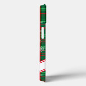 Weihnachtsgrün Karierter Personalisierter Skriptna Case-Mate iPhone Hülle (Rückseite / Rechts)