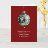 Weihnachtsgrün Karte (Gelbe Blume)