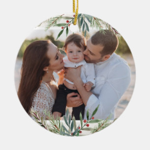 Weihnachtsgrün Keramik Ornament