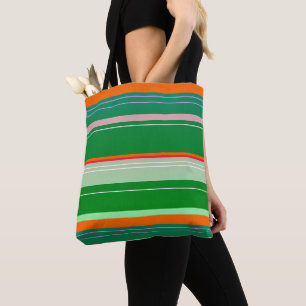 Weihnachtsgrün kreatives gestreiftes Design Tasche