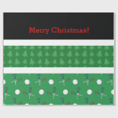 Weihnachtsgrün-Lacrosse-Weihnachtsbäume Geschenkpapier (Flach)