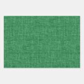 Weihnachtsgrün Leinen Geschenkpapier Set (Vorderseite 2)