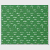 Weihnachtsgrün mit Liebe vom Weihnachtsmann Geschenkpapier (Flach)