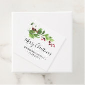 Weihnachtsgrün mit roten Beeren Geschenkanhänger (Beispiel)