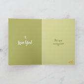 Weihnachtsgrün mit Sternen und Foto Feiertagskarte (Innenseite)