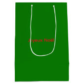 Weihnachtsgrün Mittlere Geschenktüte (Rückseite)