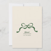 Weihnachtsgrün, moderner Retrobogen, ohne Foto Feiertagskarte (Vorderseite)