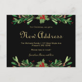 Weihnachtsgrün New Address Holiday Move Postkarte (Vorderseite)