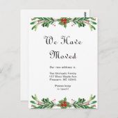 Weihnachtsgrün New Address Holiday Move Postkarte (Vorne/Hinten)