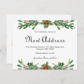 Weihnachtsgrün New Address Holiday Move Postkarte (Vorne/Hinten)