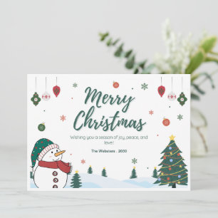 Weihnachtsgrün-Non-Foto illustriert Vintag Feiertagskarte