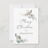 Weihnachtsgrün Nutcracker Flachkarte (Rückseite)