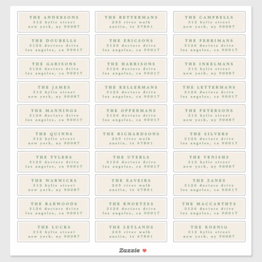 Weihnachtsgrün ombre individuelle Adresse Aufkleber (Blatt)