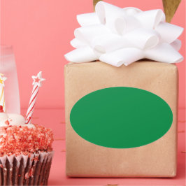 Weihnachtsgrün Ovaler Aufkleber