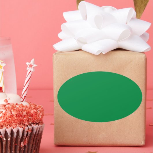 Weihnachtsgrün Ovaler Aufkleber (Party)