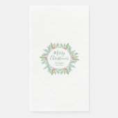 Weihnachtsgrün Papier Napkin Serviette (Vorderseite)