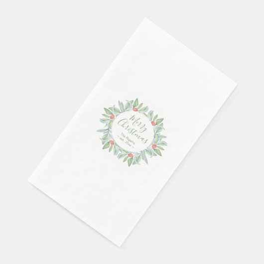 Weihnachtsgrün Papier Napkin Serviette (Ecke)