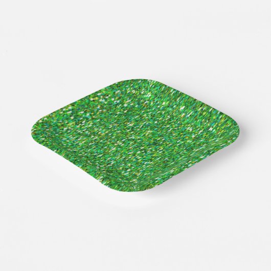 Weihnachtsgrün Pappteller (Gewinkelt)