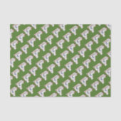 Weihnachtsgrün-Pin-Hirschgespinst Seidenpapier (Vorderseite)