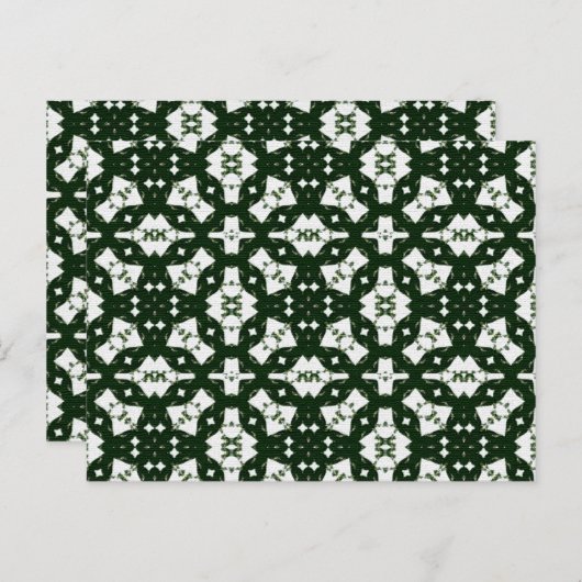 Weihnachtsgrün Postkarte (Vorne/Hinten)