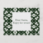 Weihnachtsgrün Postkarte (Rückseite)