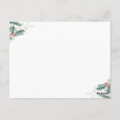 Weihnachtsgrün Postkarte (Rückseite)