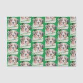 Weihnachtsgrün-Realistischer Australischer Hirte Seidenpapier (Vorderseite)