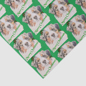 Weihnachtsgrün-Realistischer Australischer Hirte Seidenpapier (Ausschnitt)