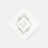 Weihnachtsgrün & Red Berry Wedding Serviette (Ecke)