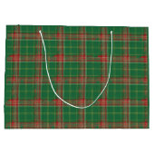 Weihnachtsgrün rot Kariert Große Geschenktasche Geschenktüte (Rückseite)